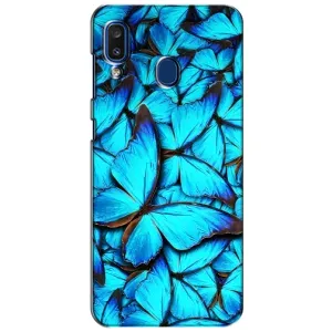 Силиконовый бампер с картинкой животных для Samsung Galaxy a20 2019 (A205F) (Крылья бабочек)