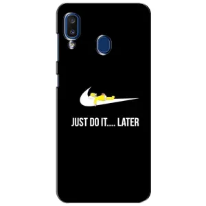 Силиконовый Чехол на Samsung Galaxy a20 2019 (A205F) с картинкой Nike (Later)