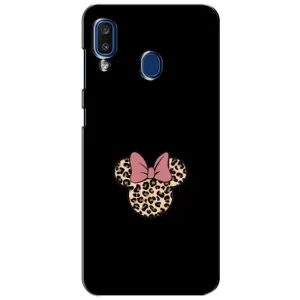 Чехол с леопардовым принтом на Samsung Galaxy a20 2019 (A205F) (Леопардовая Минни)