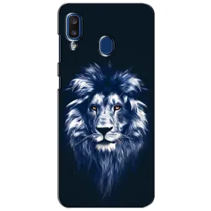 Чехол с картинкой на Samsung Galaxy a20 2019 (A205F) (Лев - синий)
