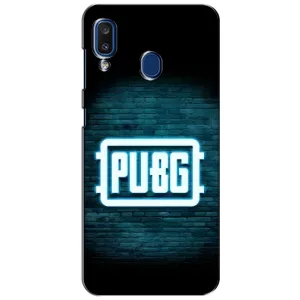 Чехол (TPU) с картинкой "Лого Пабг" на Самсунг А20 (2019) (Лого PUBG)
