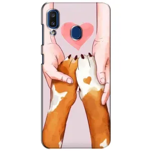 Чехол (ТПУ) Милые собачки для Samsung Galaxy a20 2019 (A205F) (Любовь к собакам)