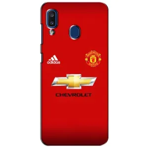 Силиконовые Чехлы принт Футбол на Samsung Galaxy a20 2019 (A205F) (Man United)