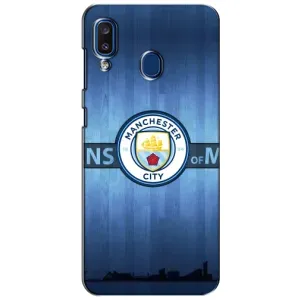 Силиконовые Чехлы принт Футбол на Samsung Galaxy a20 2019 (A205F) (ManCity)
