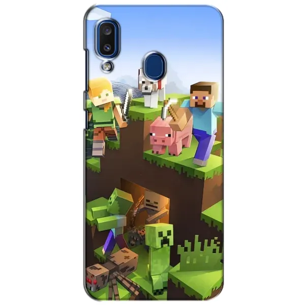 Чехол с рисунком «Майн-крафт» для Samsung Galaxy a20 2019 (A205F) Чехол с рисунком «Майн-крафт» для Samsung Galaxy a20 2019 (A205F)