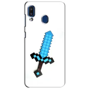 Чехлы для Samsung Galaxy a20 2019 (A205F) (Персонажи Майн Крафт) (Меч)