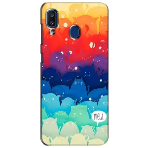Силиконовый чехол с котиком для Samsung Galaxy a20 2019 (A205F) (Mew)