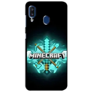 Чехол майнкрафт для Samsung Galaxy a20 2019 (A205F) (MineCraft 2)