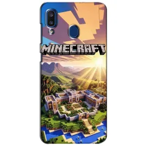 Чехол майнкрафт для Samsung Galaxy a20 2019 (A205F) (MINECRAFT)