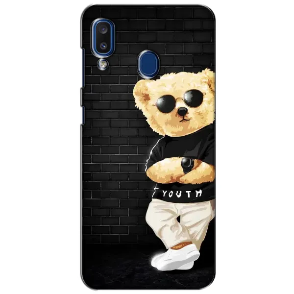 Чехол с рисунком «Мишка в очках» для Samsung Galaxy a20 2019 (A205F)