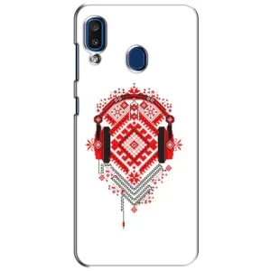 Силіконовый Чохол на Samsung Galaxy a20 2019 (A205F) з картинкой Вишиванки (Модна вишиванка)