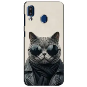 Чехол на тематику: Коты для Samsung Galaxy a20 2019 (A205F) (Модный кот)