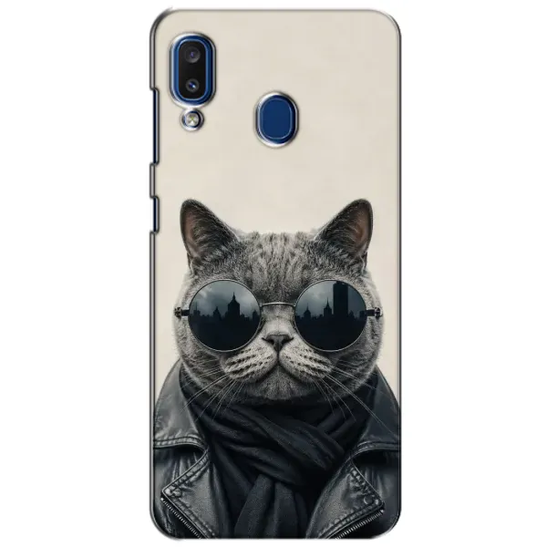 Чехол с рисунком «Модный кот» для Samsung Galaxy a20 2019 (A205F) Чехол с рисунком «Модный кот» для Samsung Galaxy a20 2019 (A205F)
