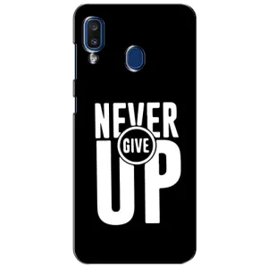 Силиконовый Чехол на Samsung Galaxy a20 2019 (A205F) с картинкой Nike (Never Give UP)