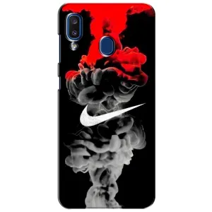 Силиконовый Чехол на Samsung Galaxy a20 2019 (A205F) с картинкой Nike (Nike дым)