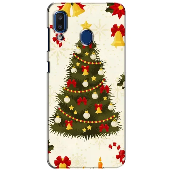 Чехол с рисунком «Новогодний принт» для Samsung Galaxy a20 2019 (A205F) Чехол с рисунком «Новогодний принт» для Samsung Galaxy a20 2019 (A205F)
