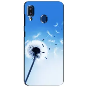 Силіконовий Чохол з кульбабками на Samsung Galaxy a20 2019 (A205F) (Кульбабка на блакитному)