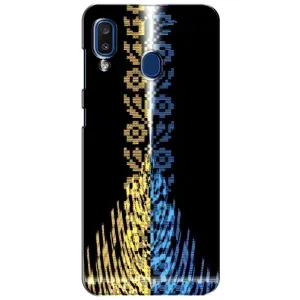 Силіконовый Чохол на Samsung Galaxy a20 2019 (A205F) (Патріотична вишиванка)