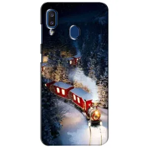 Силіконовий бампер на різдво для Samsung Galaxy a20 2019 (A205F) (Потяг)