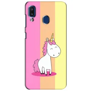 Чехол Unicorn на Samsung Galaxy a20 2019 (A205F) (Радужный Единорог)