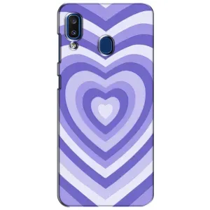 Чехлы с тематикой "Маленькие Сердечки" на Samsung Galaxy a20 2019 (A205F) (Сердце фиолет)