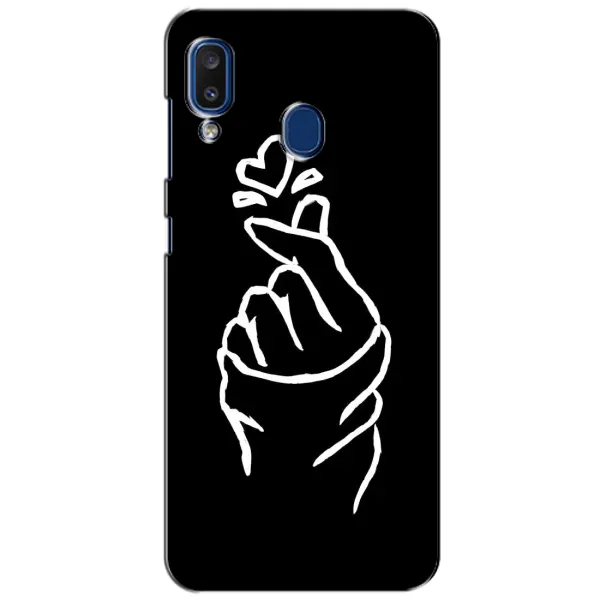 Чехол с рисунком «Сердце на черном» для Samsung Galaxy a20 2019 (A205F) Чехол с рисунком «Сердце на черном» для Samsung Galaxy a20 2019 (A205F)
