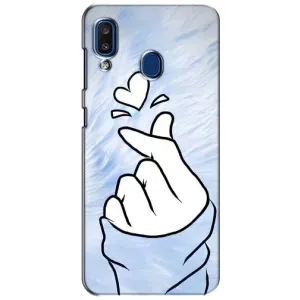 Чехлы (Знак сердечка) на Samsung Galaxy a20 2019 (A205F) (Сердечка знак)