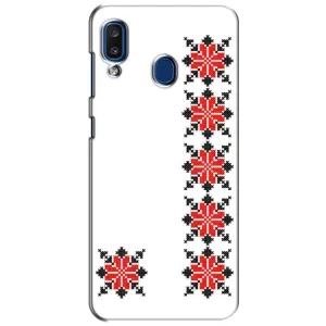 Силіконовый Чохол на Samsung Galaxy a20 2019 (A205F) з картинкой Вишиванки (Силует вишиванки)