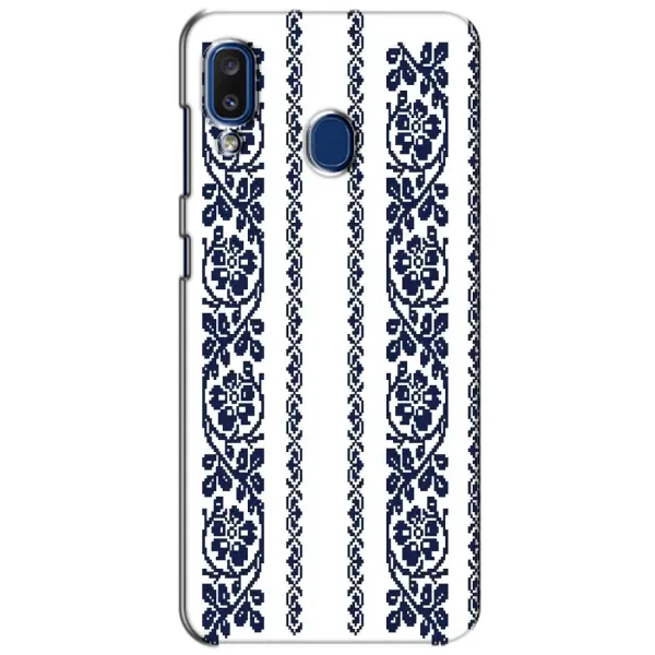 Чехол с рисунком «Синяя вышиванка» для Samsung Galaxy a20 2019 (A205F) Чехол с рисунком «Синяя вышиванка» для Samsung Galaxy a20 2019 (A205F)