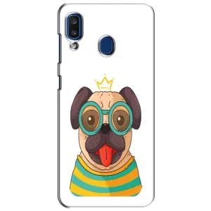 Бампер для Samsung Galaxy a20 2019 (A205F) с картинкой "Песики" (Собака Король)