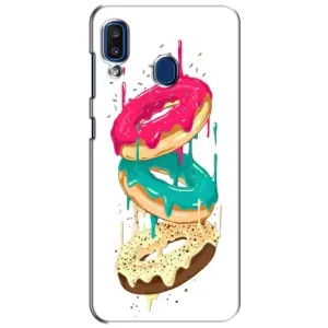 Чехол с изображением вкусной еды для Samsung Galaxy a20 2019 (A205F) (Сочные пончики)