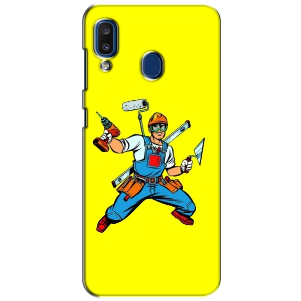 Чехол с рисунком «Строитель» для Samsung Galaxy a20 2019 (A205F)