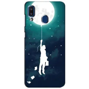 Чехол (ТПУ) с планетами на Samsung Galaxy a20 2019 (A205F) (To The moon)