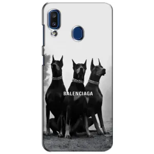 Чехол ДОБЕРМАН для Samsung Galaxy a20 2019 (A205F) (Три добермана)