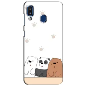 Чехлы с изображением разных животных для Samsung Galaxy a20 2019 (A205F) (Удивленные медвеженки)