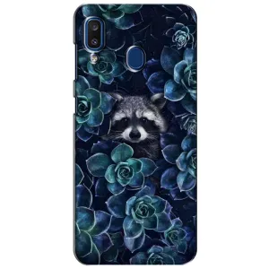 Силиконовый Чехол с Енотами на Samsung Galaxy a20 2019 (A205F) (В цветах)
