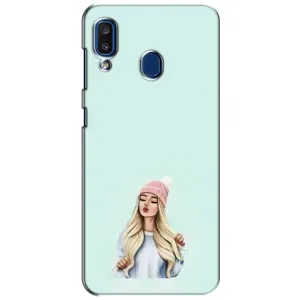Силиконовый Чехол на Samsung Galaxy a20 2019 (A205F) с картинкой Стильных Девушек (В шапке)