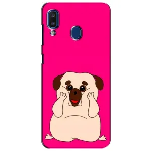 Чехол (ТПУ) Милые собачки для Samsung Galaxy a20 2019 (A205F) (Веселый Мопсик)
