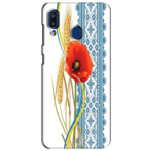Чехол с рисунком «Вышиванка с цветком» для Samsung Galaxy a20 2019 (A205F) Чехол с рисунком «Вышиванка с цветком» для Samsung Galaxy a20 2019 (A205F)