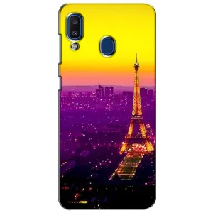 Чехол с Эйфелевой башней на Samsung Galaxy a20 2019 (A205F) (Яркая башня)