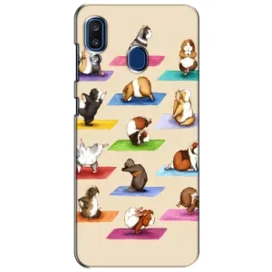 Чехол с Прикольным принтом на Samsung Galaxy a20 2019 (A205F) (Ёга свинок)