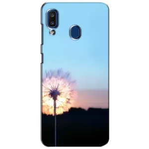Силіконовий Чохол з кульбабками на Samsung Galaxy a20 2019 (A205F) (Захід з кульбабкою)