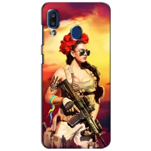 ЗСУ Чехлы (TPU) для Samsung Galaxy a20 2019 (A205F) (Женщина солдат)