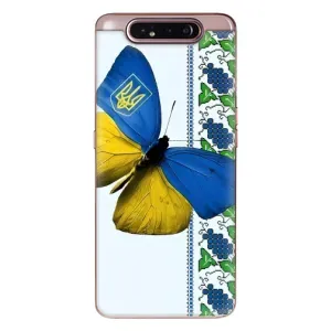 Чехол с Украинской символикой на Самсунг Гелекси А80 (Бабочка)