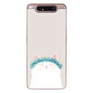 Чехол на тематику: Коты для Samsung Galaxy a80 2019 ( A805F ) (Белый котик)