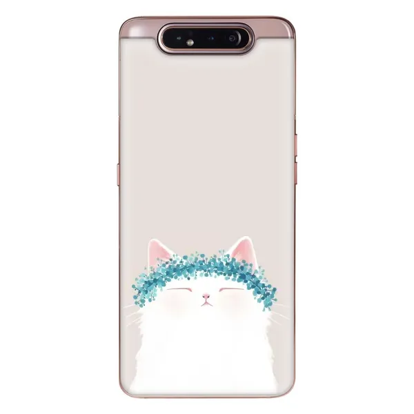 Чехол с рисунком «Белый котик» для Samsung Galaxy a80 2019 ( A805F ) Чехол с рисунком «Белый котик» для Samsung Galaxy a80 2019 ( A805F )