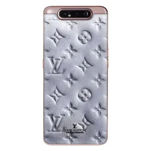 Текстурний Чохол Louis Vuitton для Самсунг Гелексі А80 (Білий ЛВ)