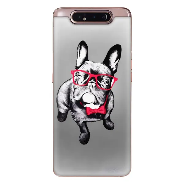 Чехол с рисунком «Бульдог в очках» для Samsung Galaxy a80 2019 ( A805F ) Чехол с рисунком «Бульдог в очках» для Samsung Galaxy a80 2019 ( A805F )