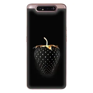 Чехол с изображением вкусной еды для Samsung Galaxy a80 2019 ( A805F ) (Чёрная клубника)
