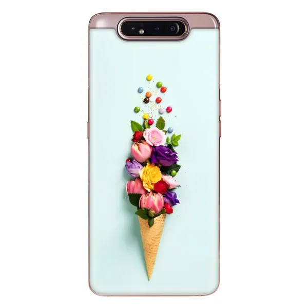 Чехол с рисунком «Цветок-мороженное» для Samsung Galaxy a80 2019 ( A805F ) Чехол с рисунком «Цветок-мороженное» для Samsung Galaxy a80 2019 ( A805F )